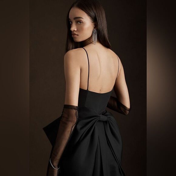 Sachin & Babi Hadley V-Neck Back-Bow Empire Gown - Picture 6 of 7